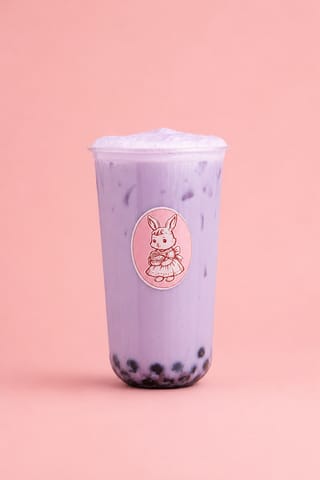 Taro milk tea con lavanda