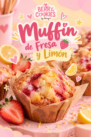 Muffin fresa y limón