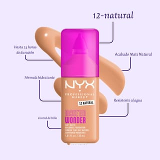 NYX BUILDABLE  FOUNDATION “12 natural “