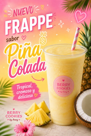 Piña colada frappe